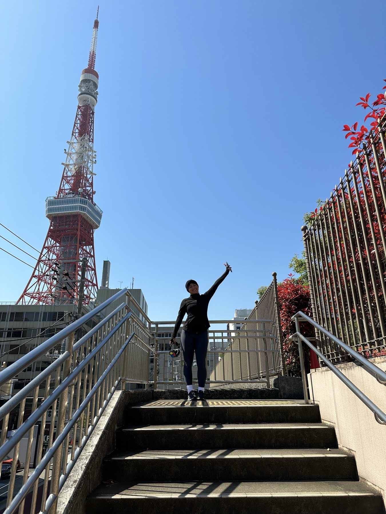 Tokyo Tower from the stairs below it